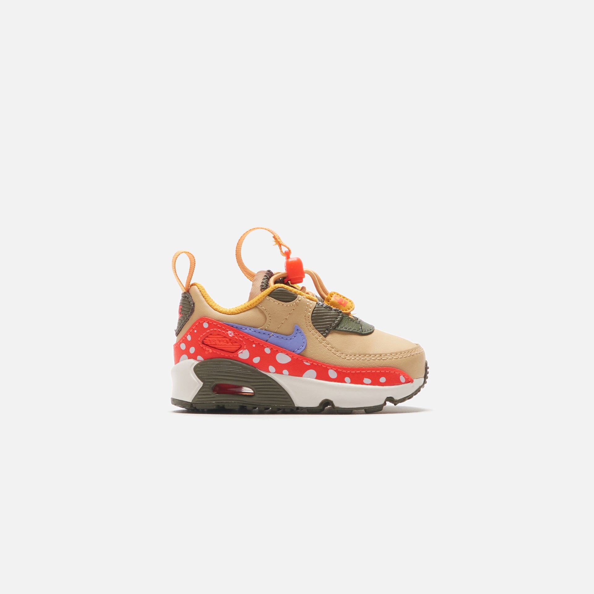 Nike Toddler Air Max 90 Toggle SE - Sesame / Bright Crimson / Medium Olive / Light Thistle