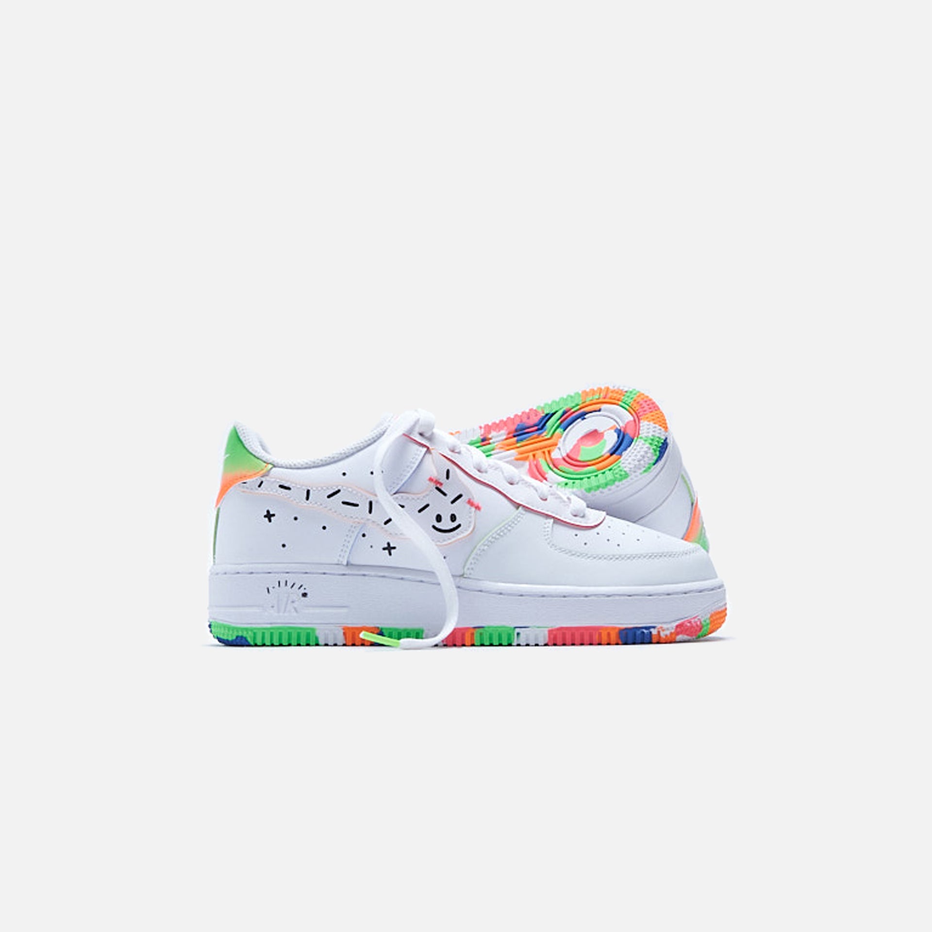 Nike Air Force 1 LV 8 - White / Orange / Green