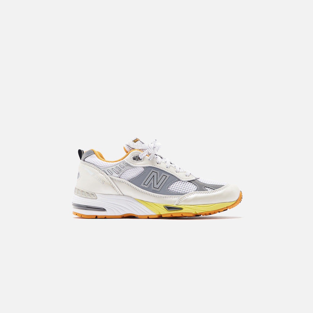 New Balance x Aries Arise Made in UK 991 - Silver / White / Orange