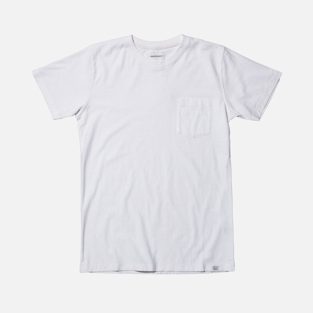 Norse Projects Niels Pocket Boucle Tee - White