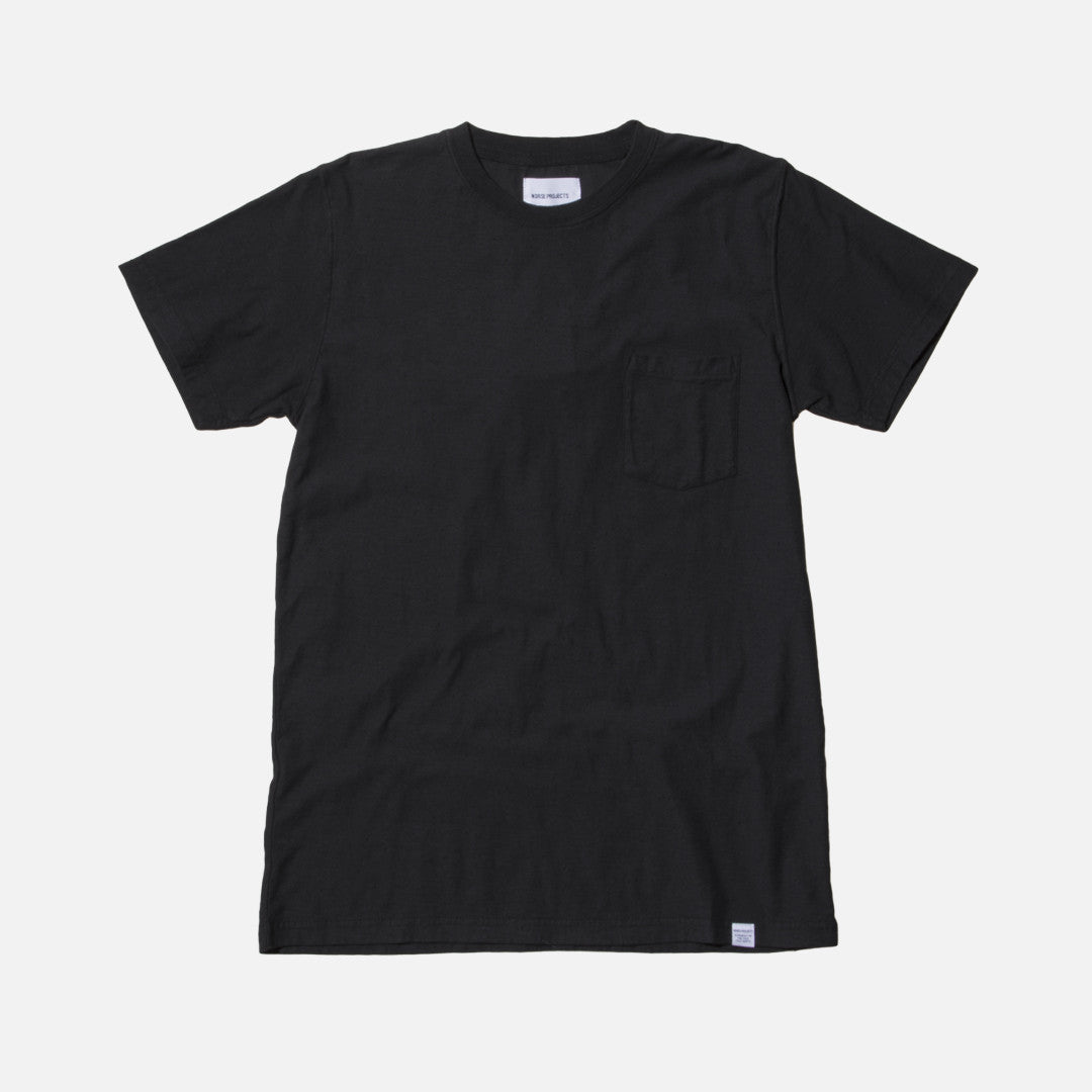 Norse Projects Niels Pocket Boucle Tee - Black