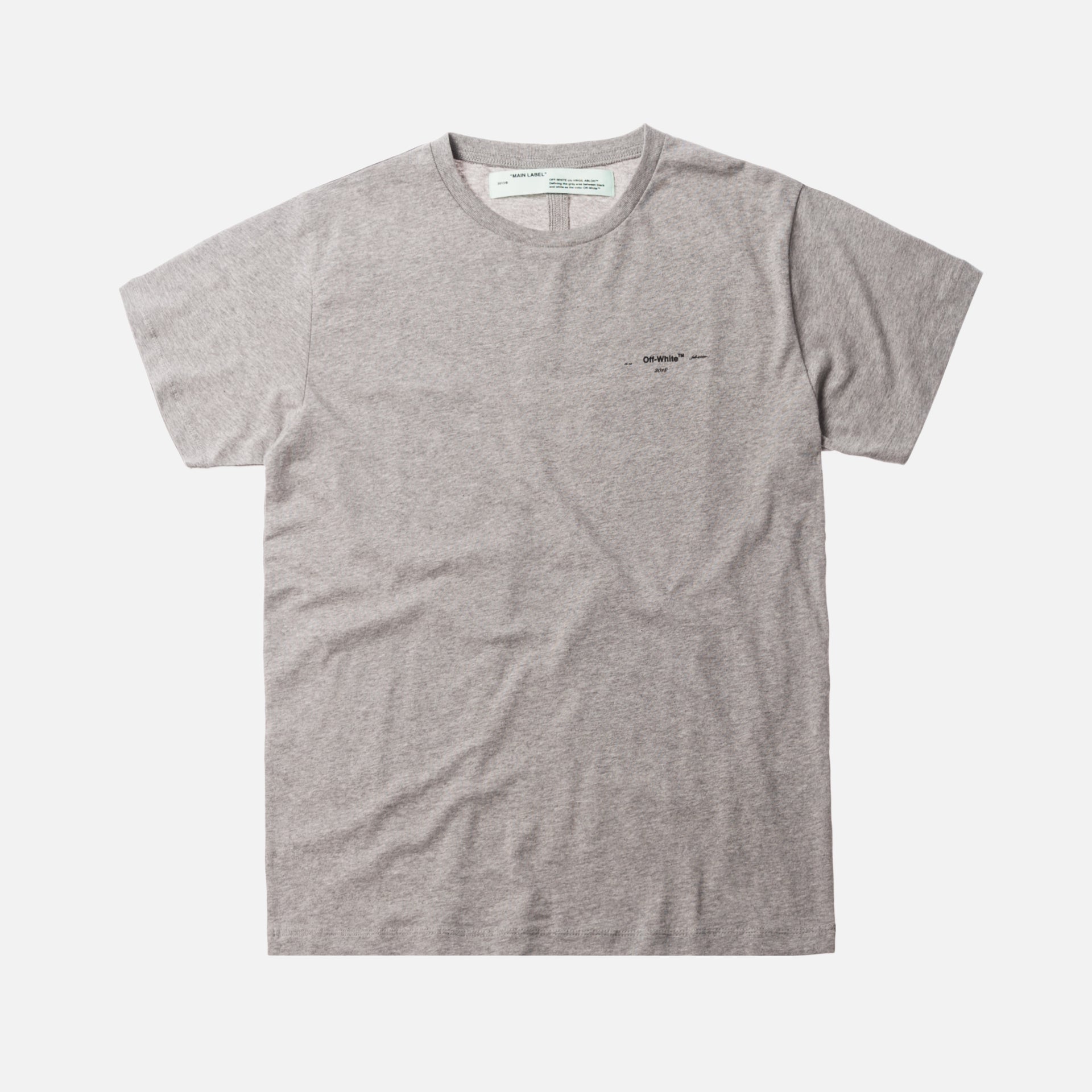 Off-White Arrows Slim Tee - Melange Grey / Yellow