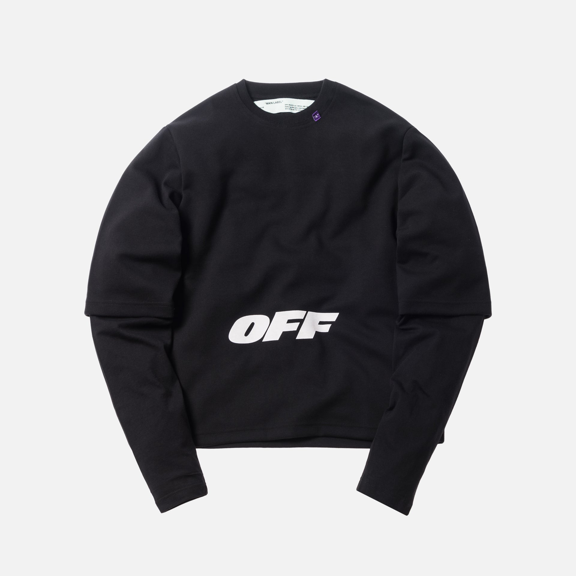 Off-White Wing Off Double Sleeve Tee - Black / White