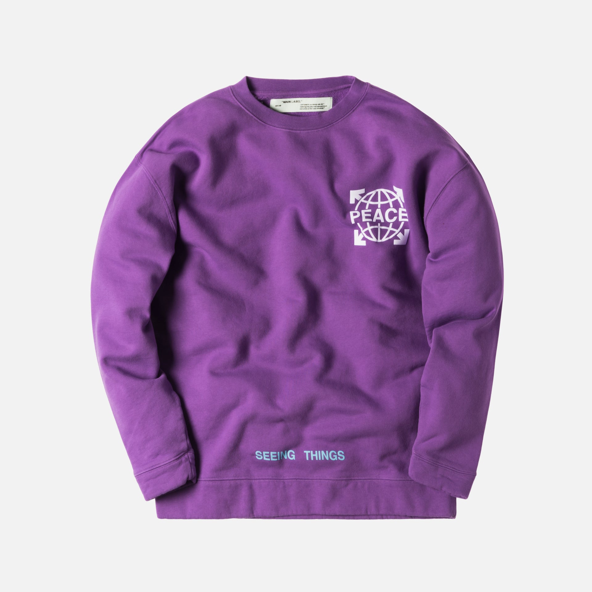 Off-White Globe Over Crewneck - Violet / White