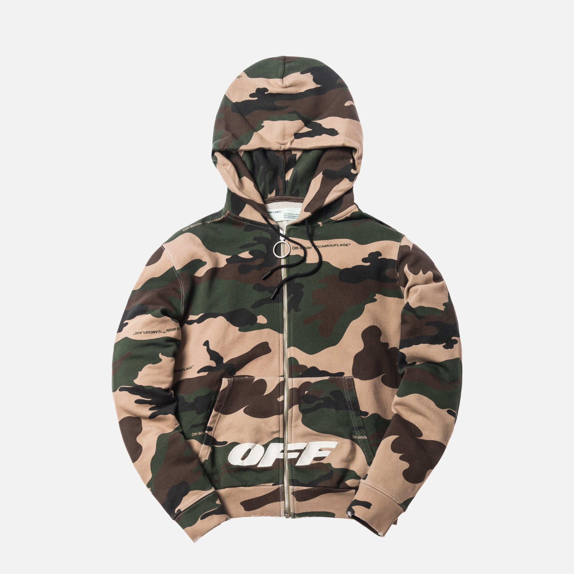 Off-White Zip Hoodie - Camo