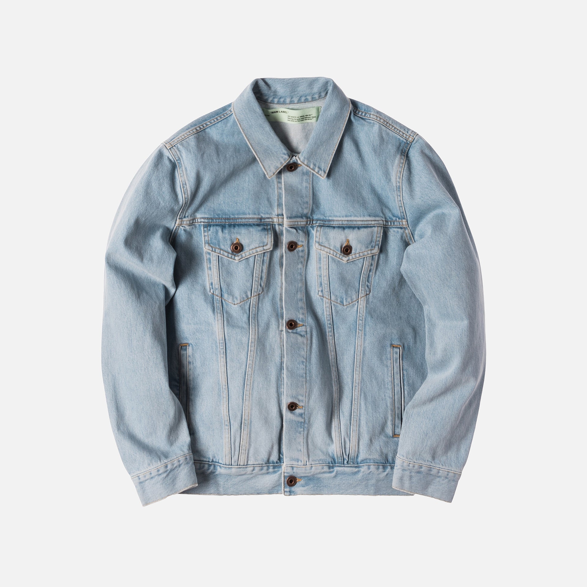 Off-White Not Real Angel Denim Jacket - Vintage Bleach