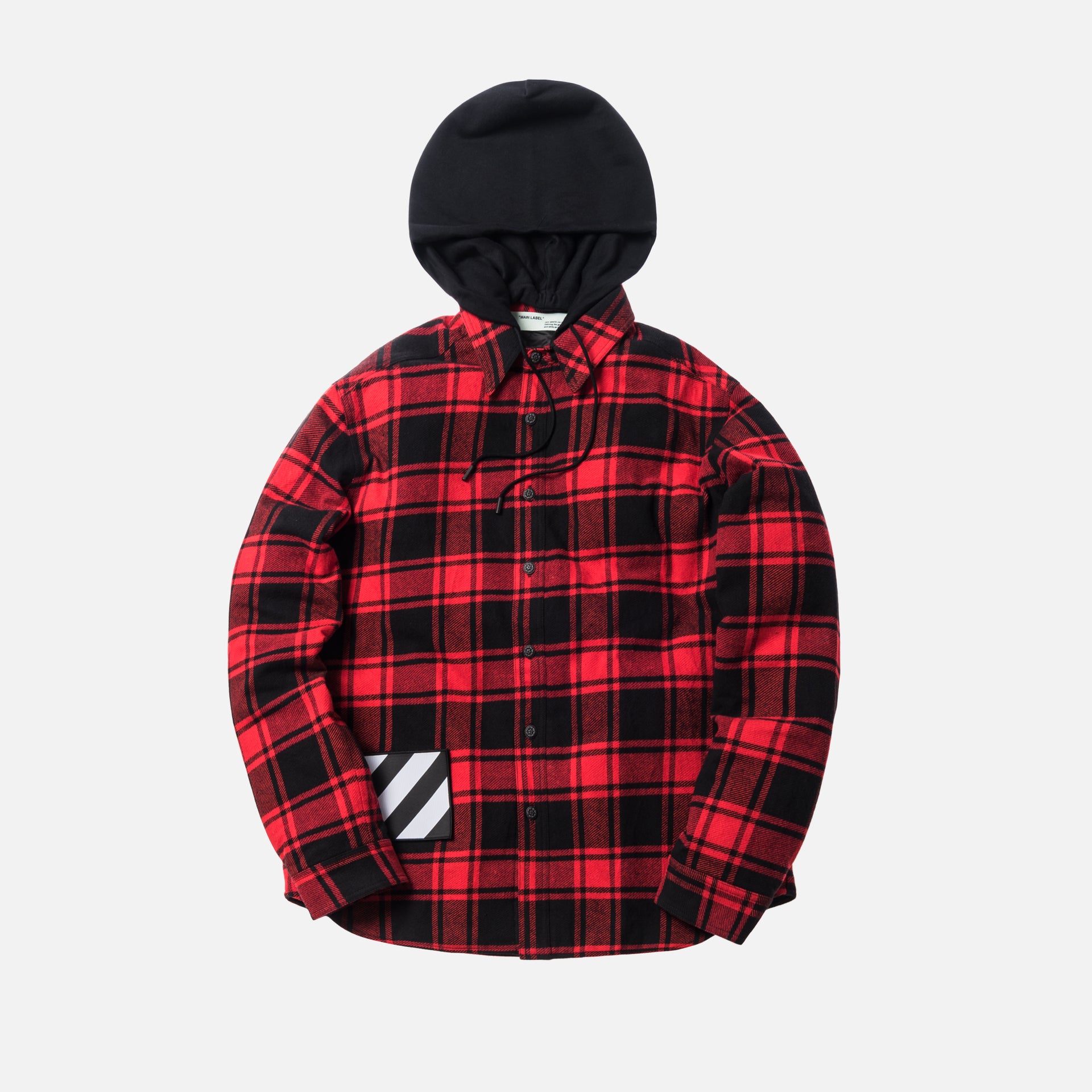 Off-White Padded Hoodie Shirt - Red