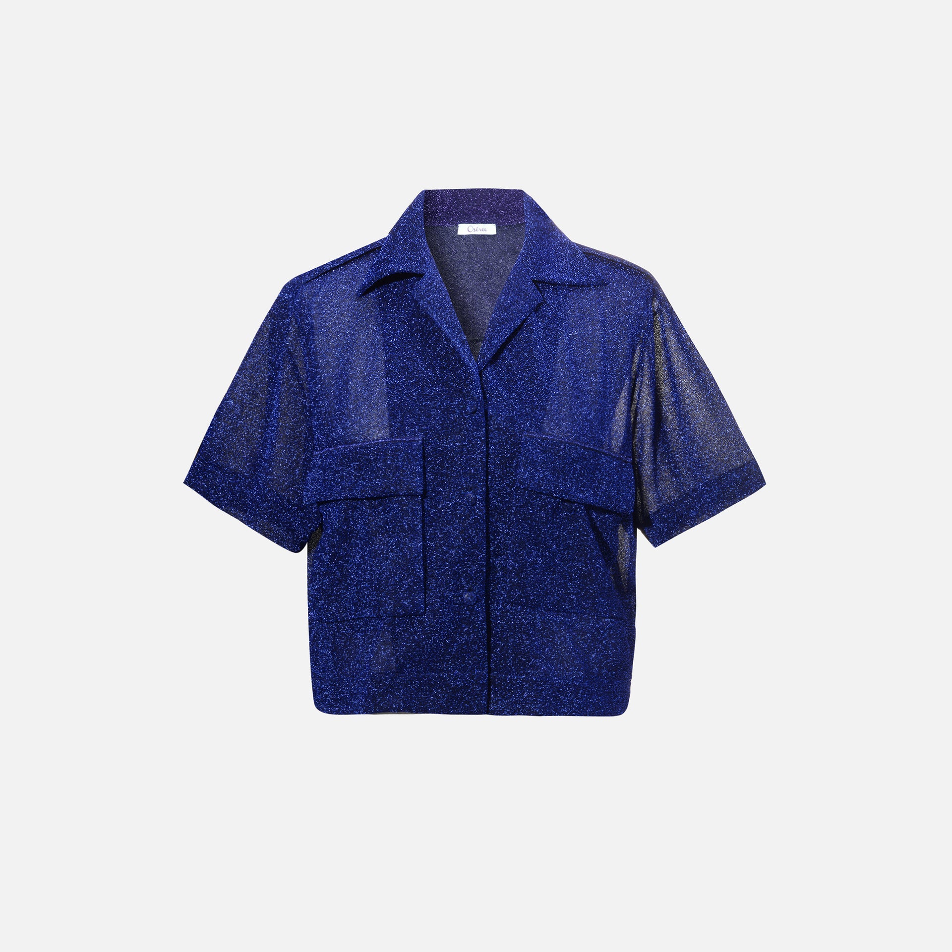 Oseree Lumiere Bowling Shirt - Blue