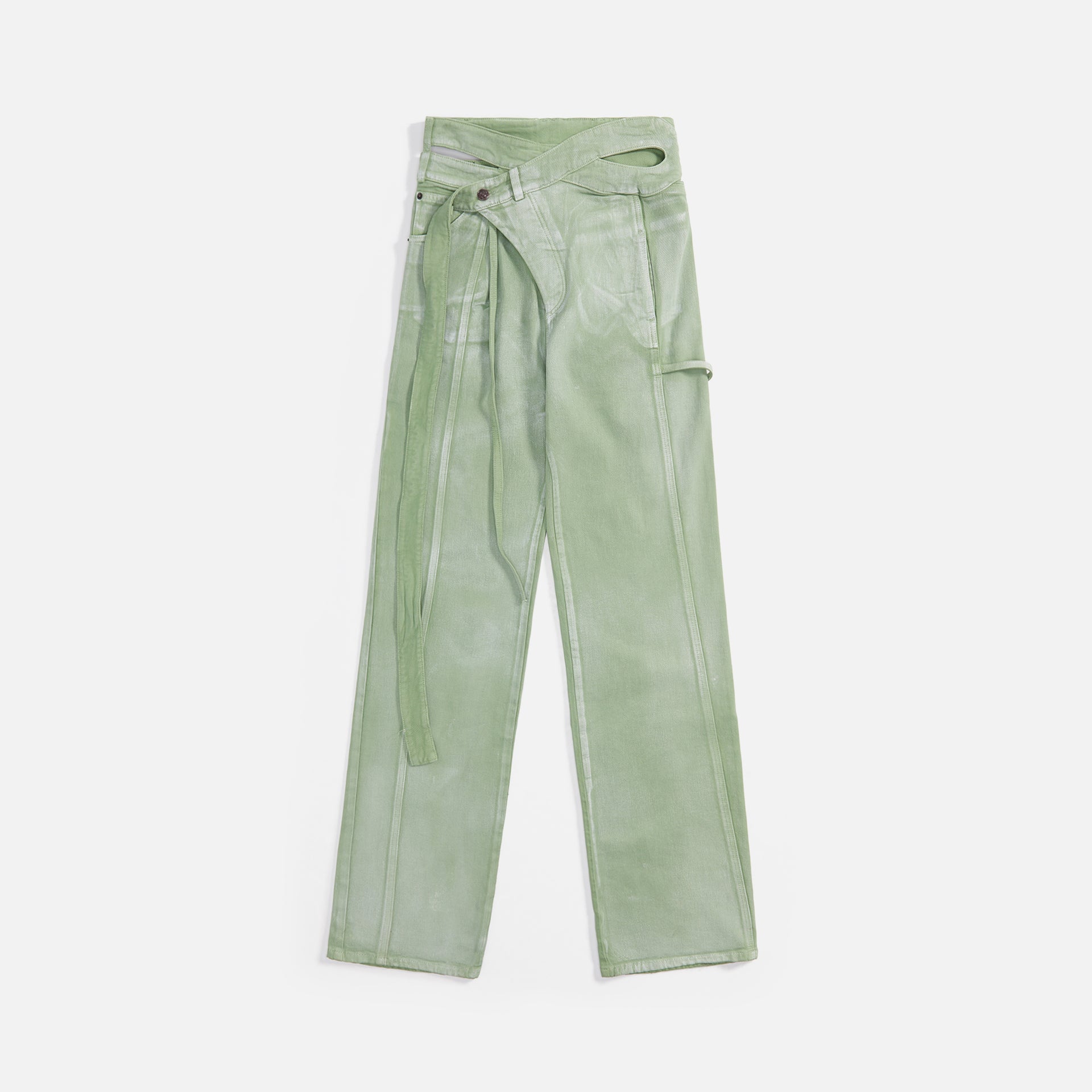 Ottolinger Signature Wrap Jeans - Pistachio Paint