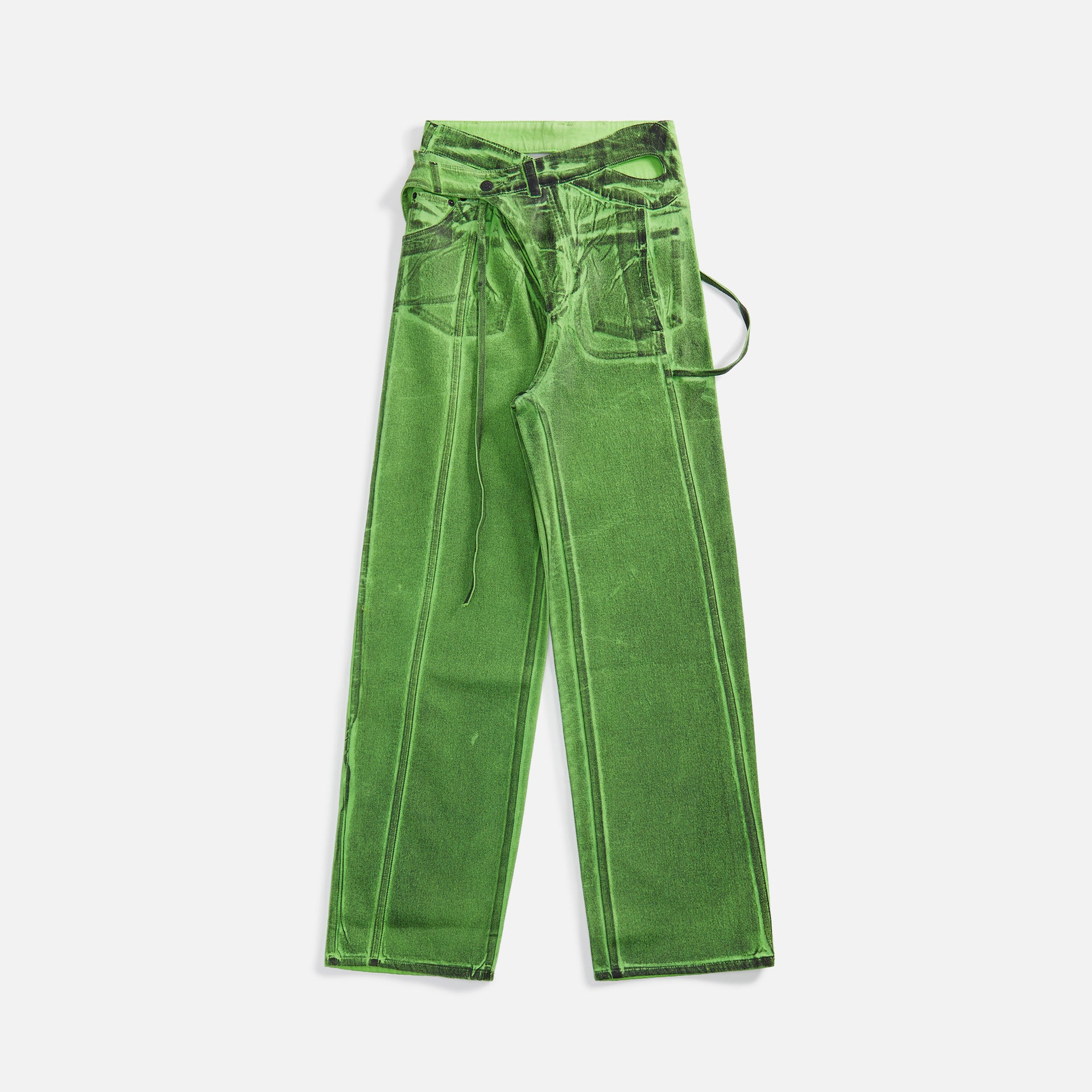 Ottolinger Signature Paint Wrap Jean - Jasmine Green