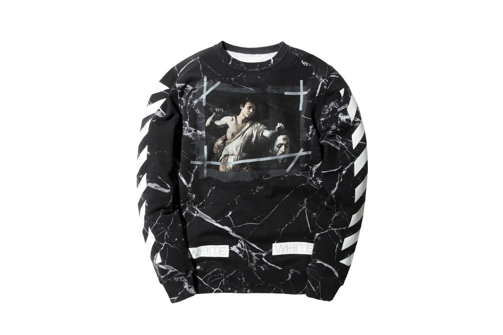 Off-White Marble Caravaggio Crewneck – Black