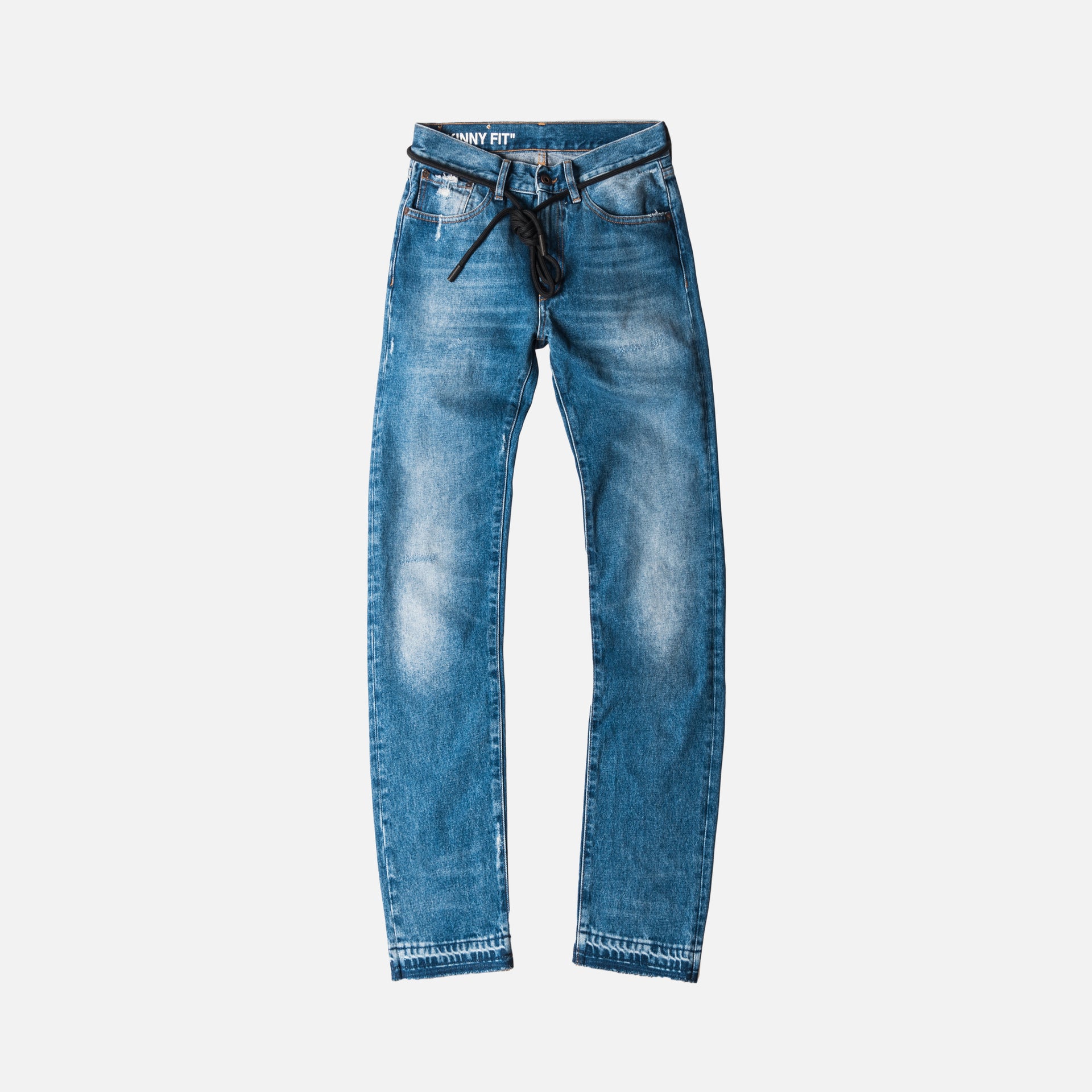 Off-White Diags Window Skinny 5-Pocket Denim Pant - Vintage Wash