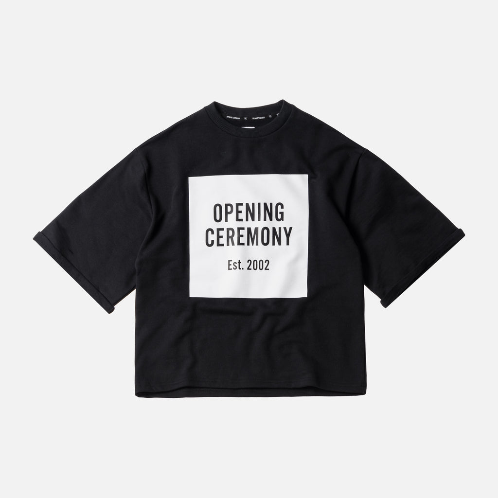 Opening Ceremony Logo Cut-Off Sweat Tee - Black