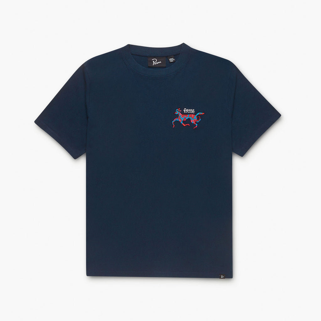 By Parra Dog Race Tee Blue - NAVY BLUE