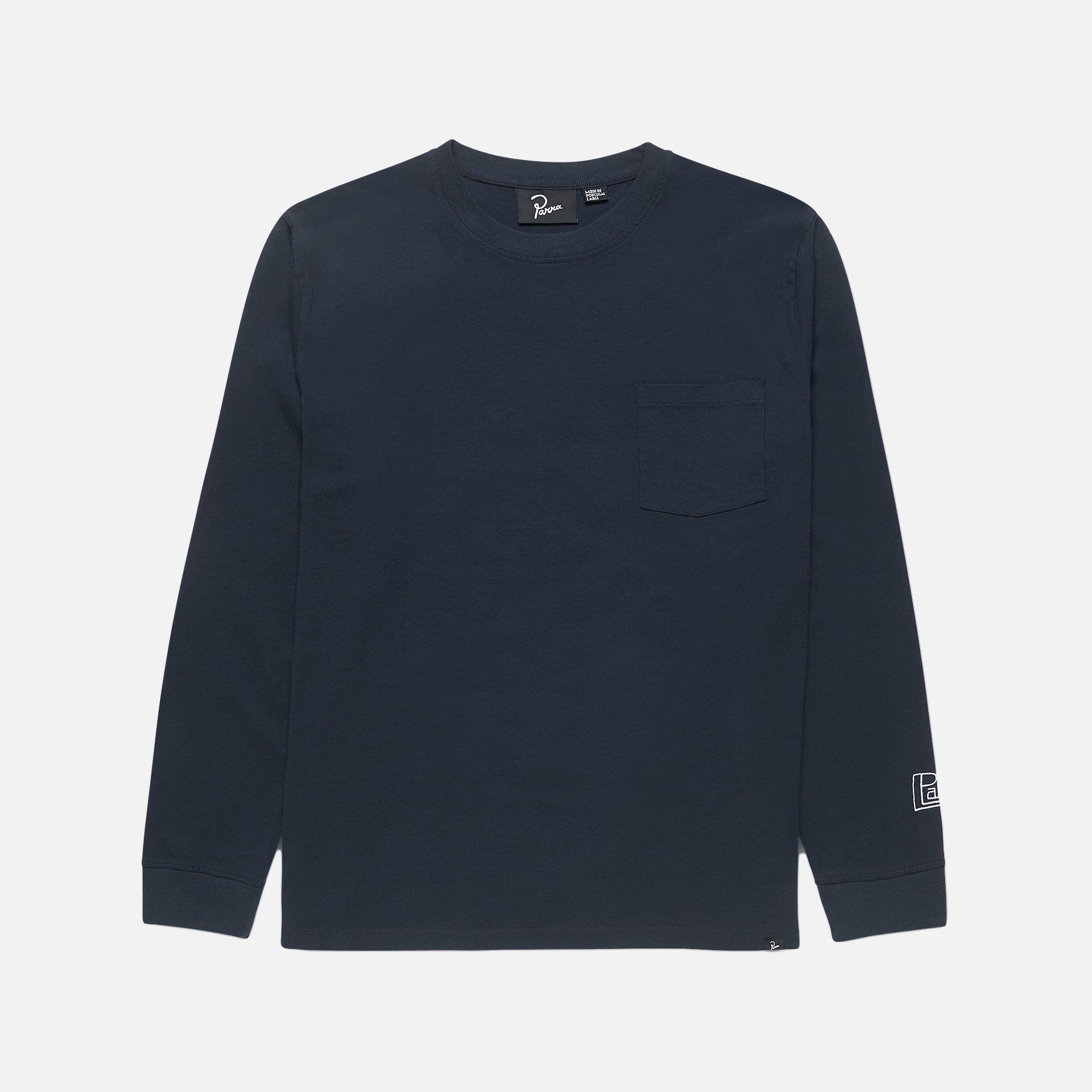by Parra Sad Cat System Bird L/S Tee - Navy Blue