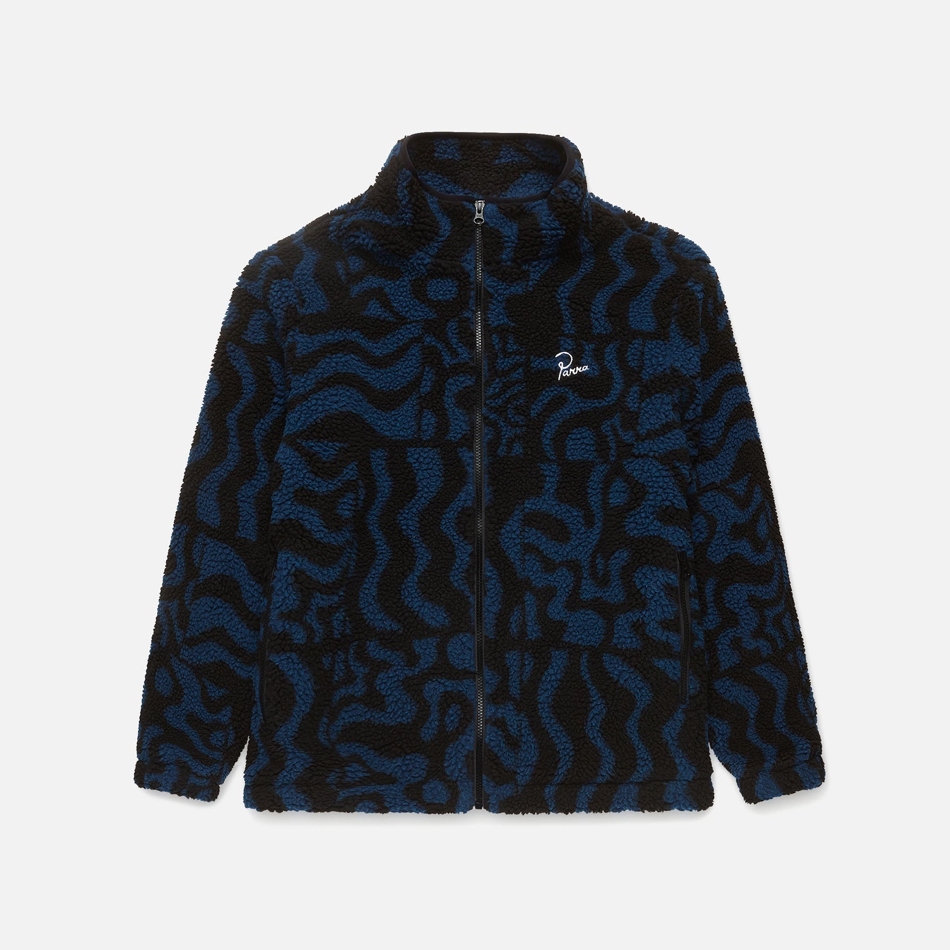 by Parra Duo Gem Stone Sherpa Fleece Jacket - Blue