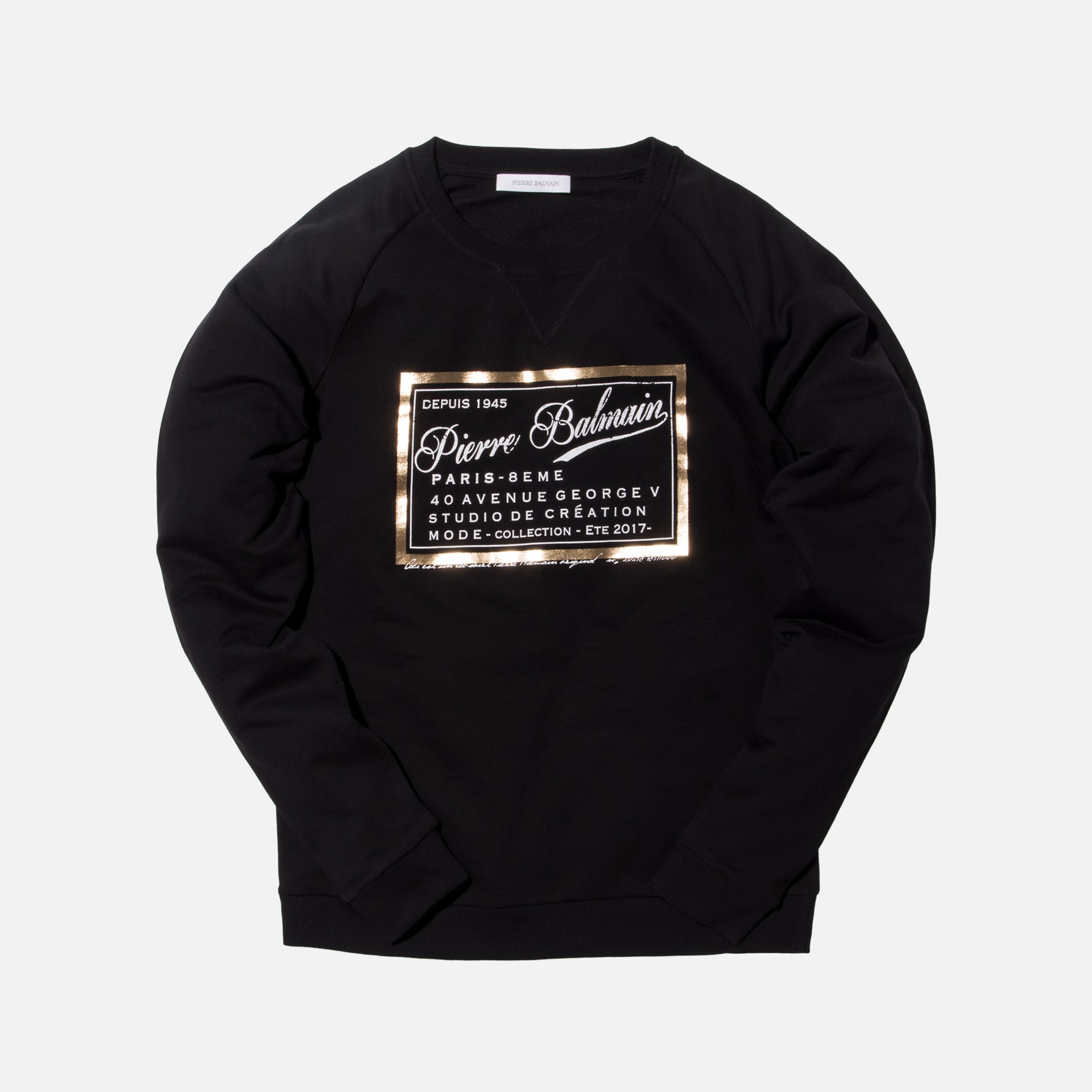 Pierre Balmain Logo Crewneck - Black