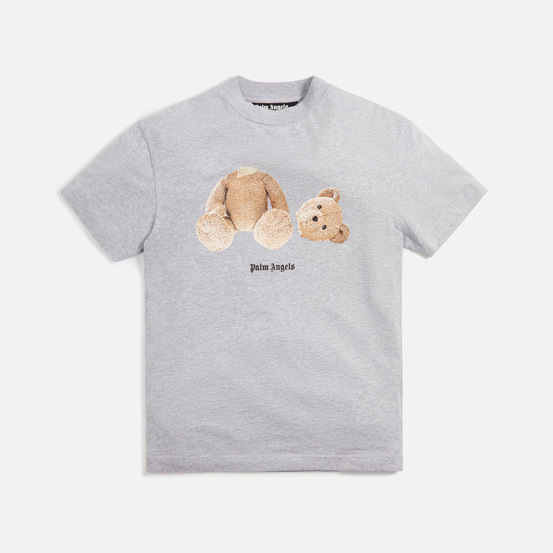 Palm Angels PA Bear Classic Tee - Melange Grey / Brown