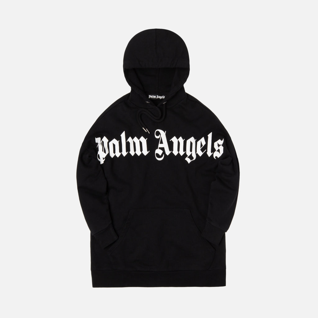 Palm Angels Front Over Logo Hoodie - Black