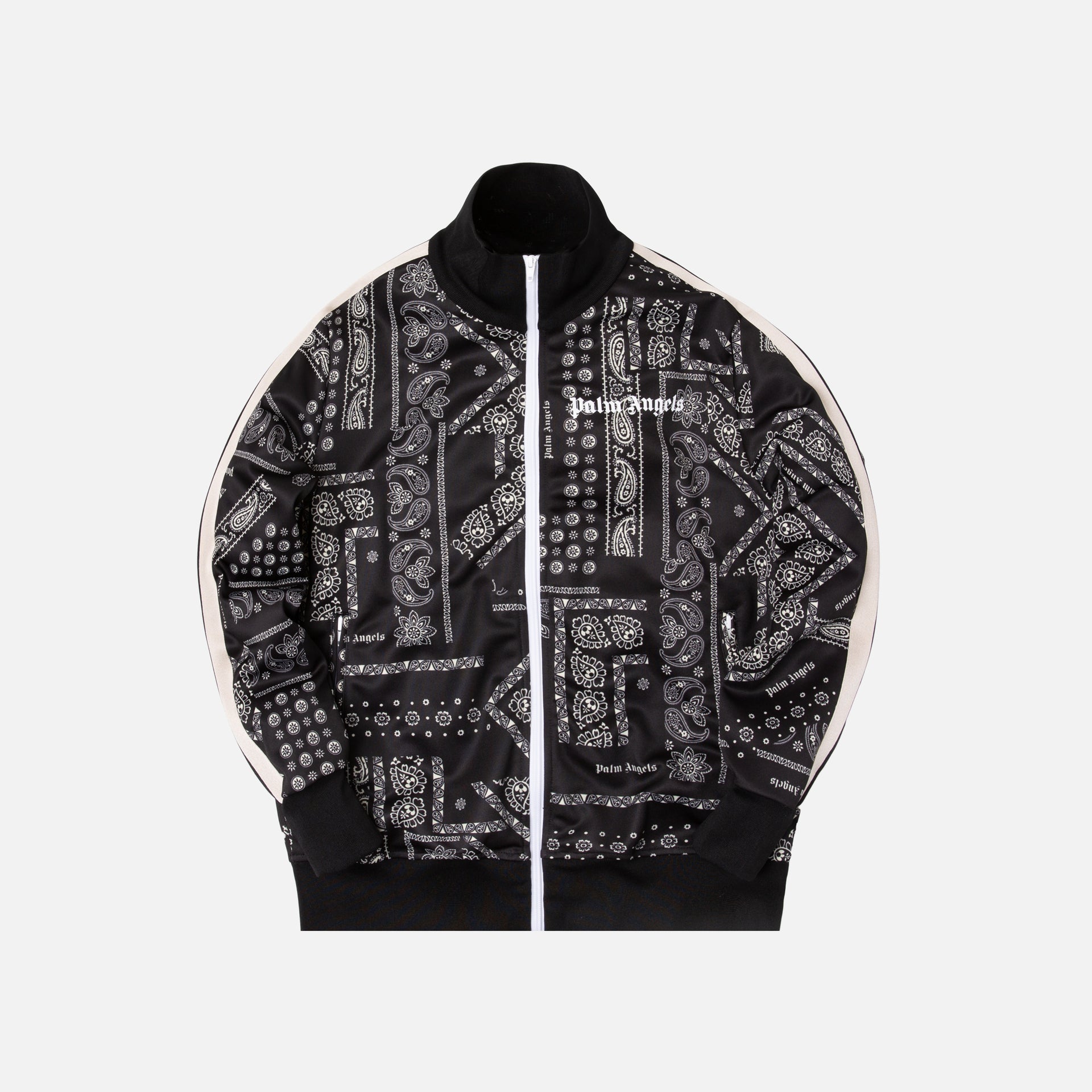 Palm Angels Bandana Track Jacket - Black / White