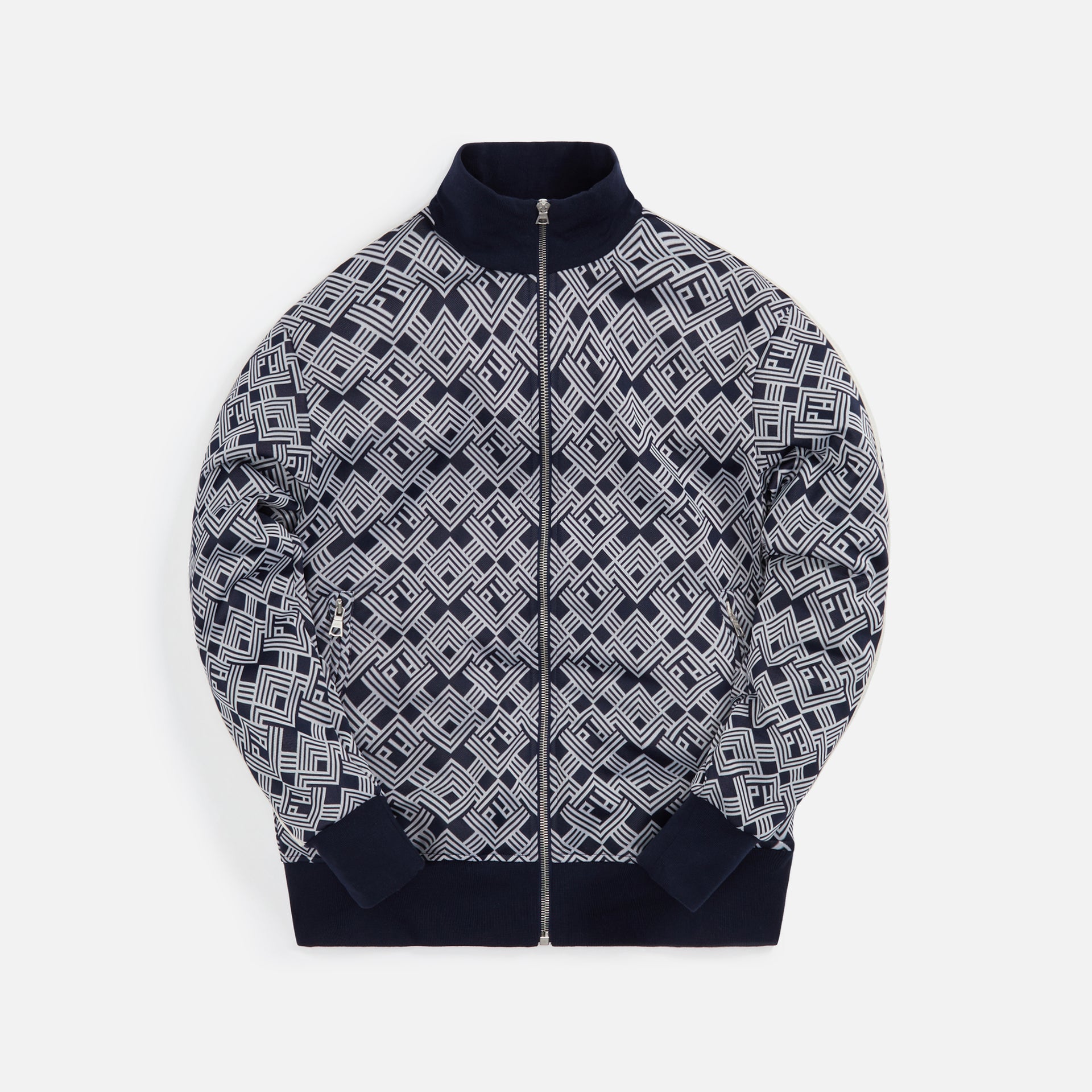 Palm Angels PA Jacquard Track Jacket - Navy / Off White
