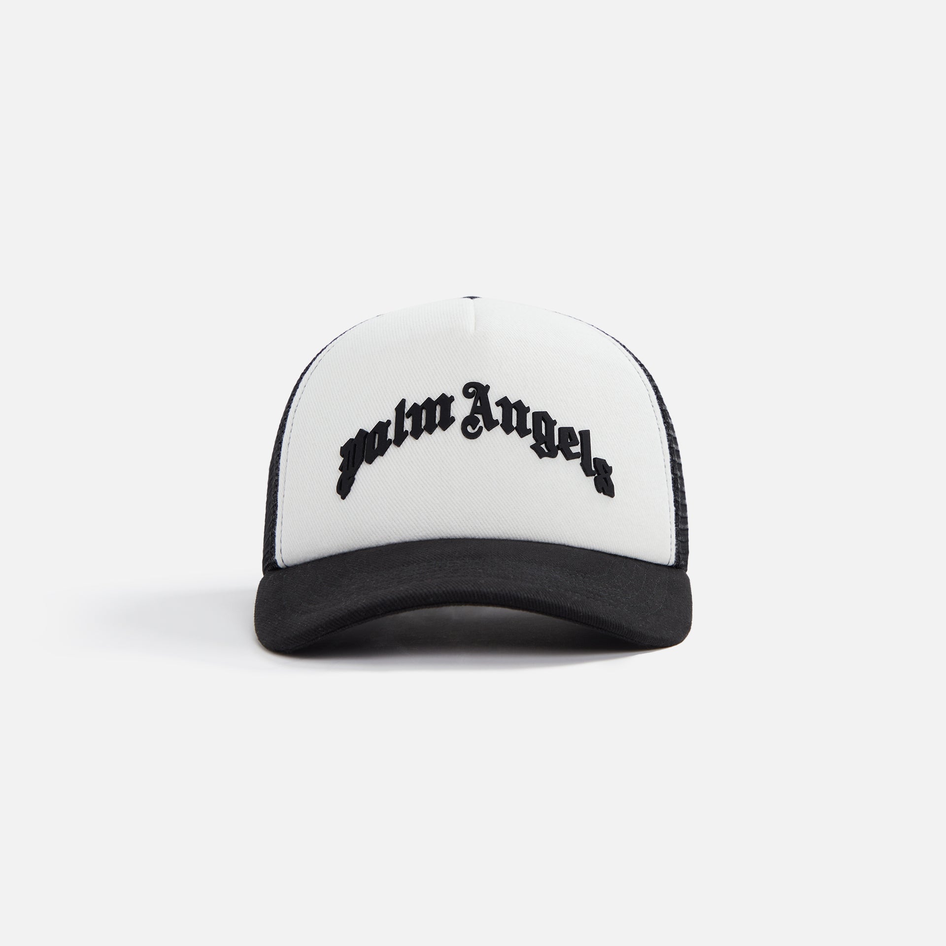 Palm Angels Curved Logo Mesh Cap - Black