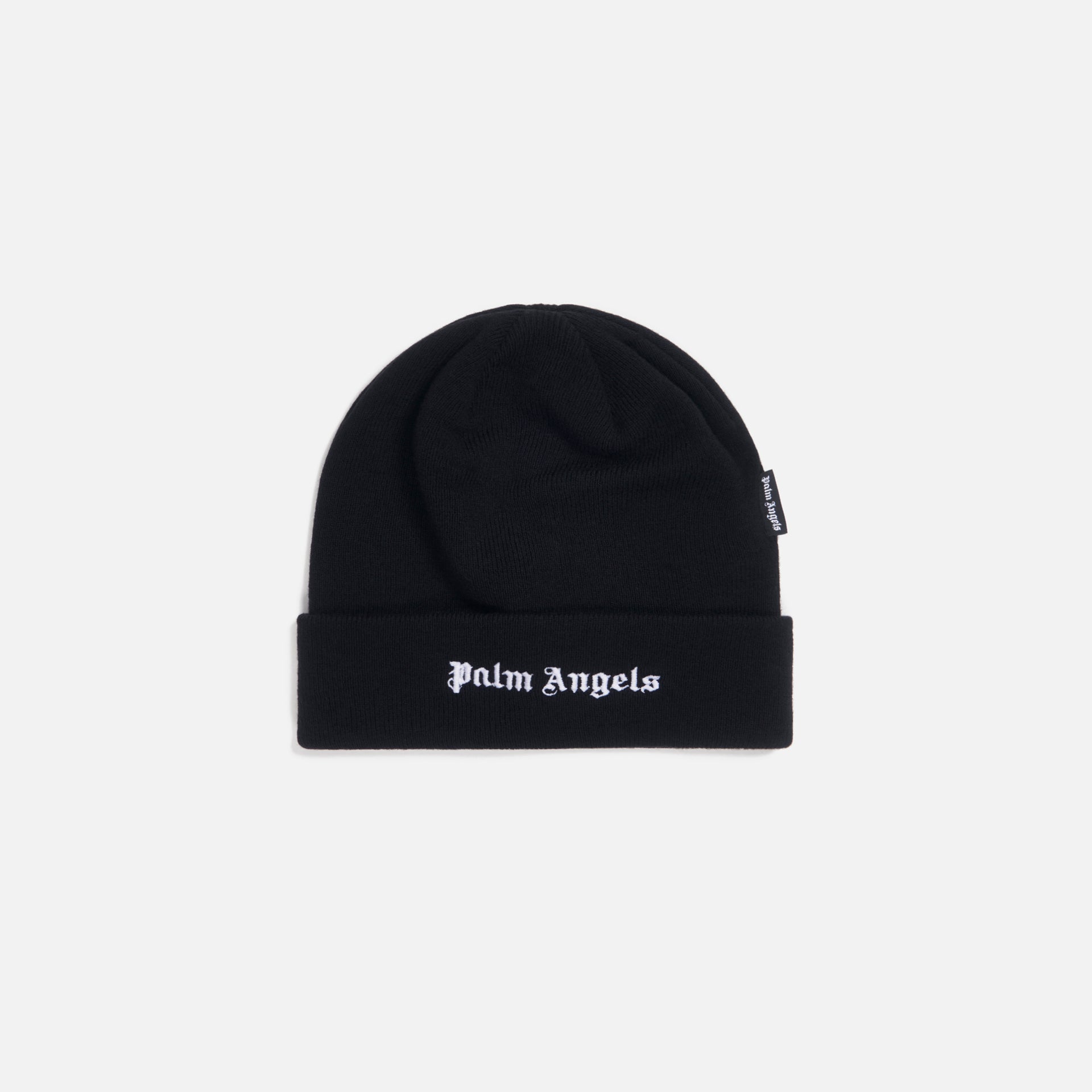 Palm Angels Logo Beanie - Black / White
