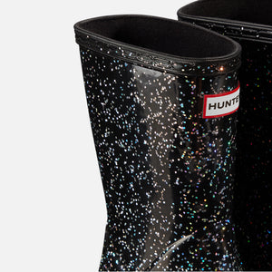 Hunter Giant Glitter Wellington Boots - Black