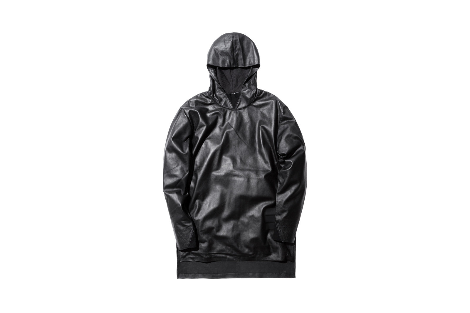 Y-3 Leather Hoodie - Black