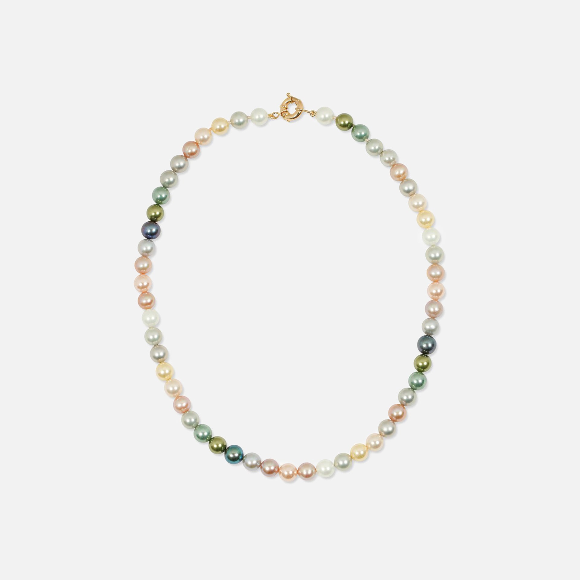 Polite Worldwide Multicolor Pearl Necklace - Gold
