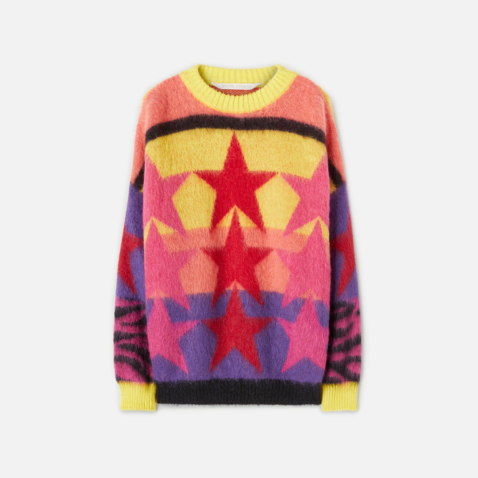 Palm Angels Stars Sweater - Yellow / Purple
