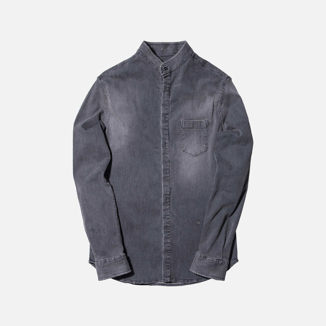 Pierre Balmain Denim Button-Up - Black