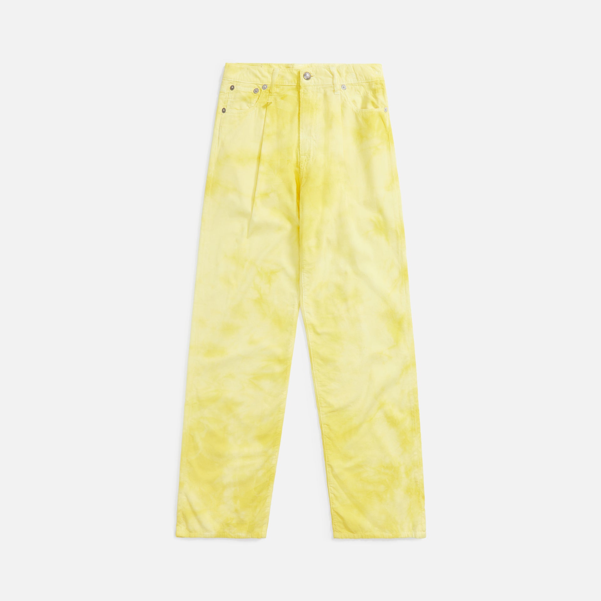 R13 Damon Pleated Wide Leg - Pale Yellow