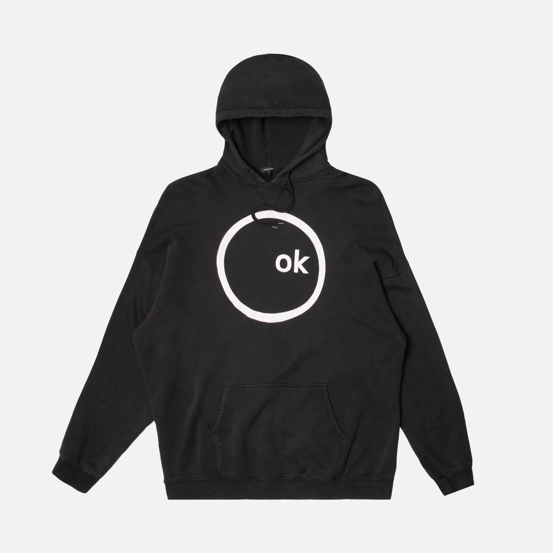 R13 Ok Computer Oversized Hoodie - Acid Black