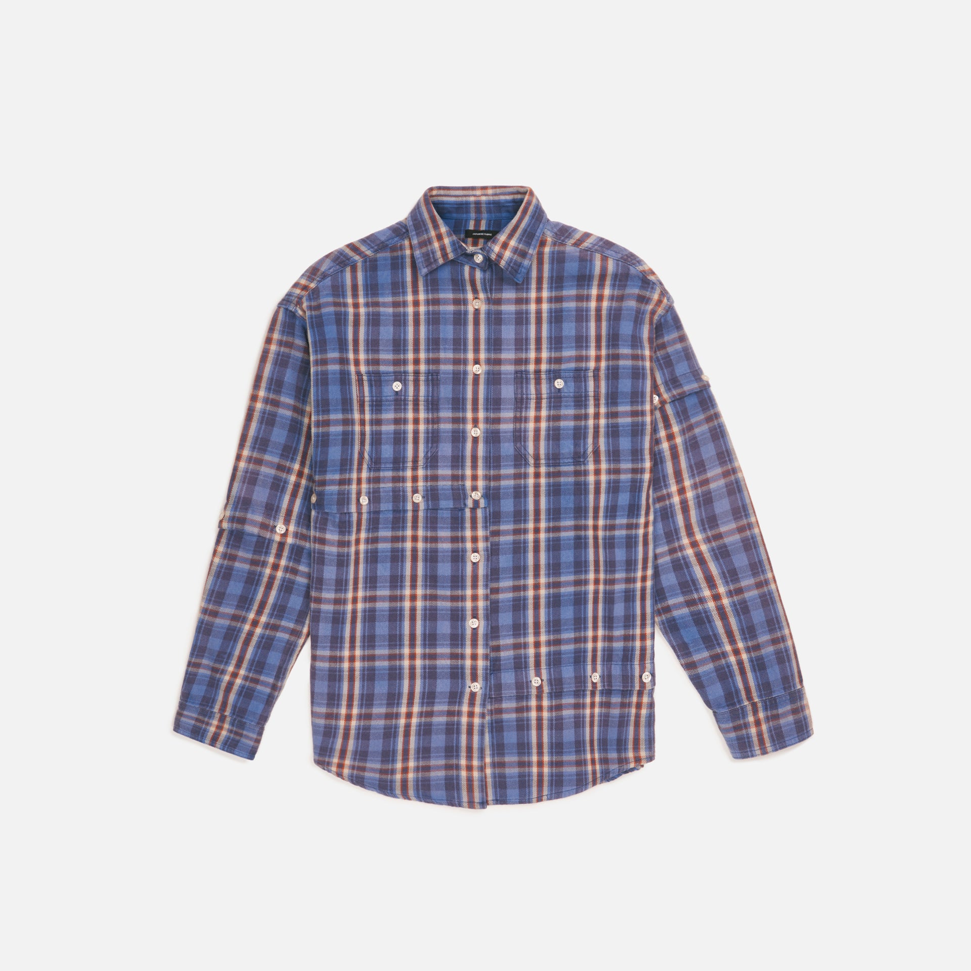 R13 Undone Shirt - Blue Plaid