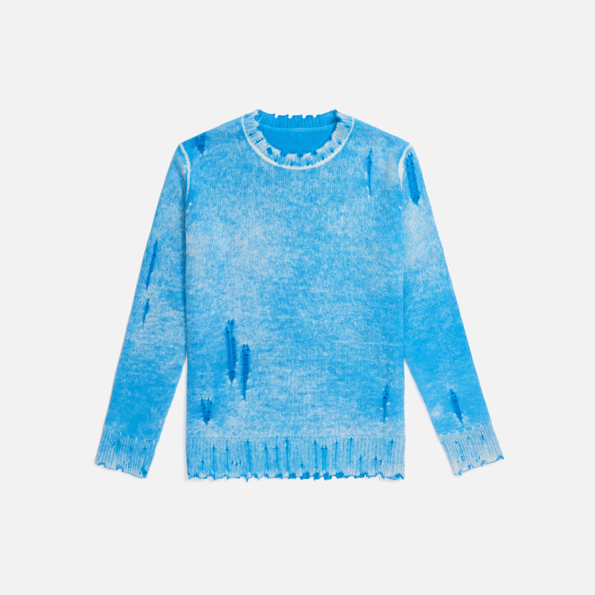 R13 Faded Cashmere Crewneck - Light Blue