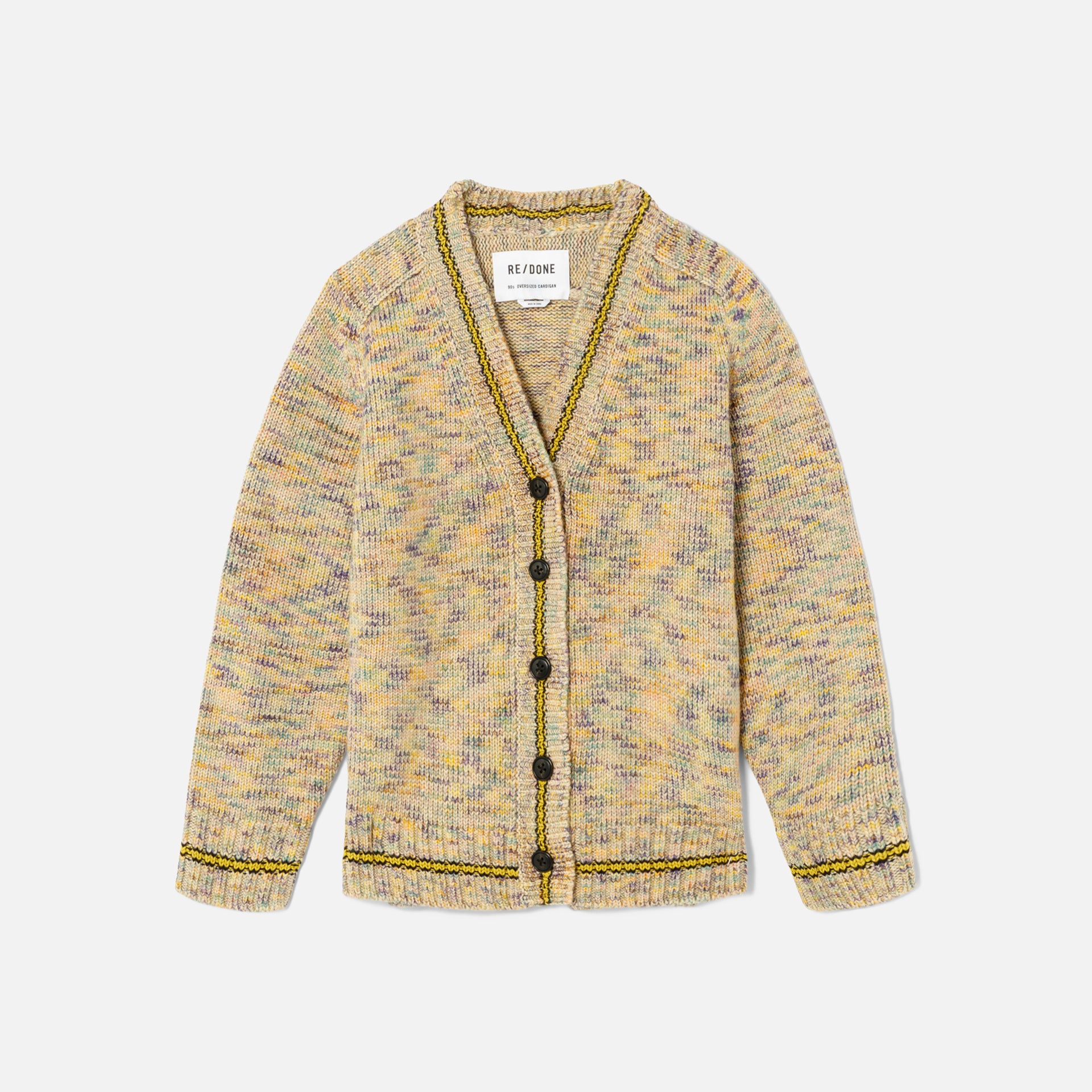 ReDone 90s Oversized Cardigan - Rainbow Multi