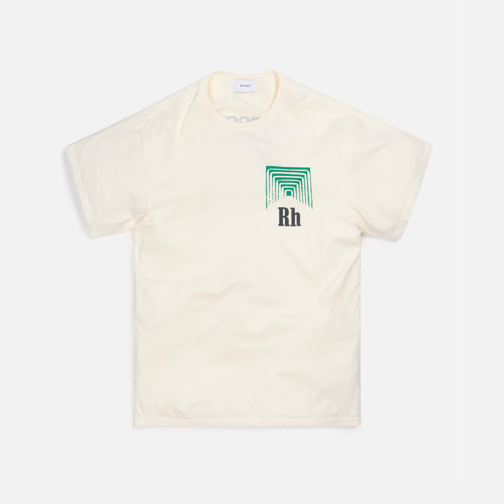 P. White green print t-shirt - Deluxis