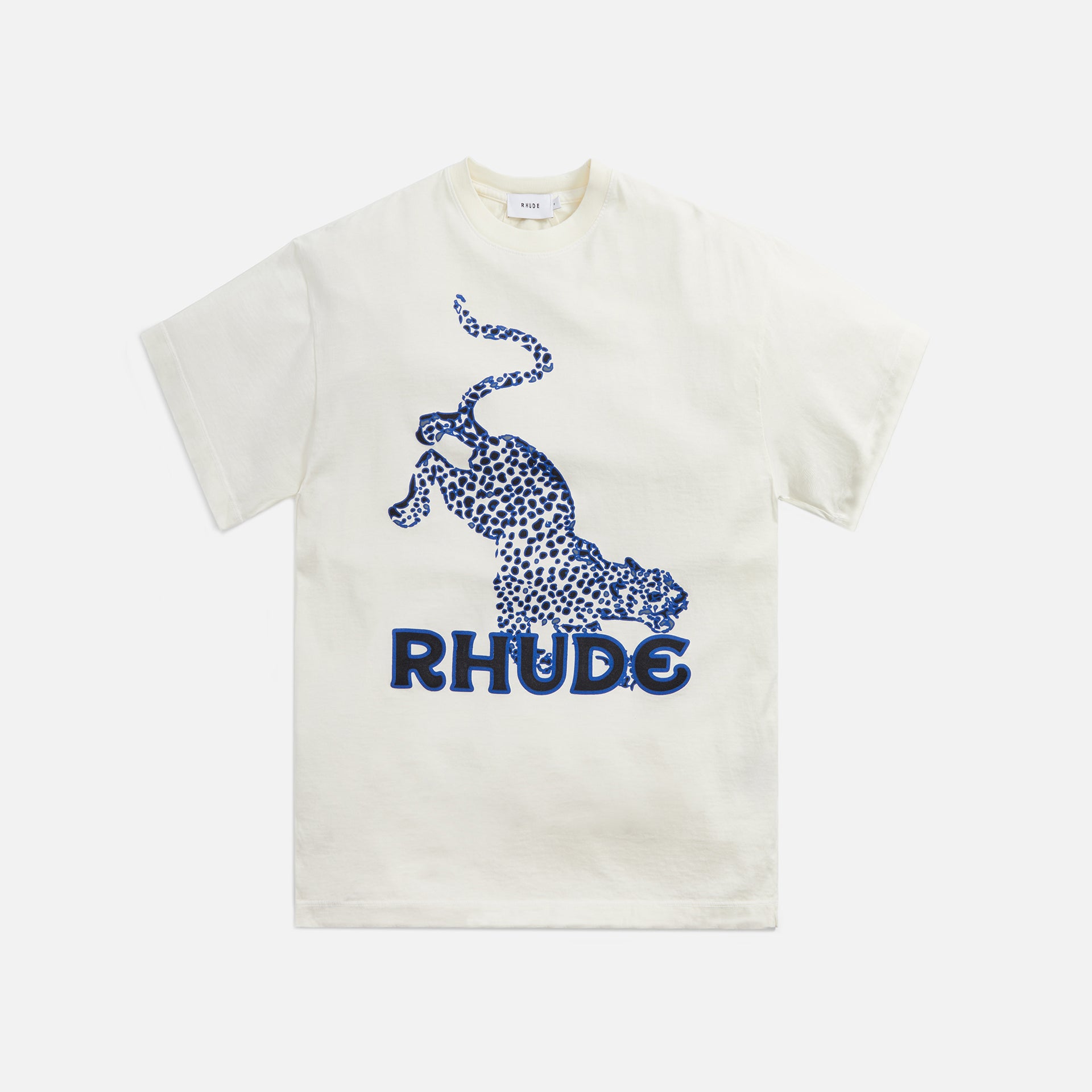 Rhude Leopard Tee - Vintage White