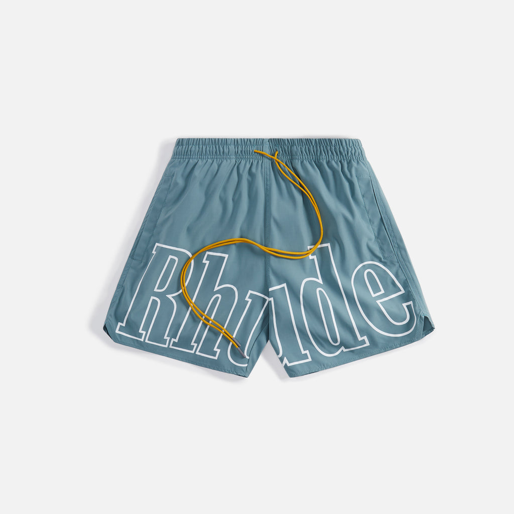 Rhude Men's Snakeskin-Print Swim Shorts