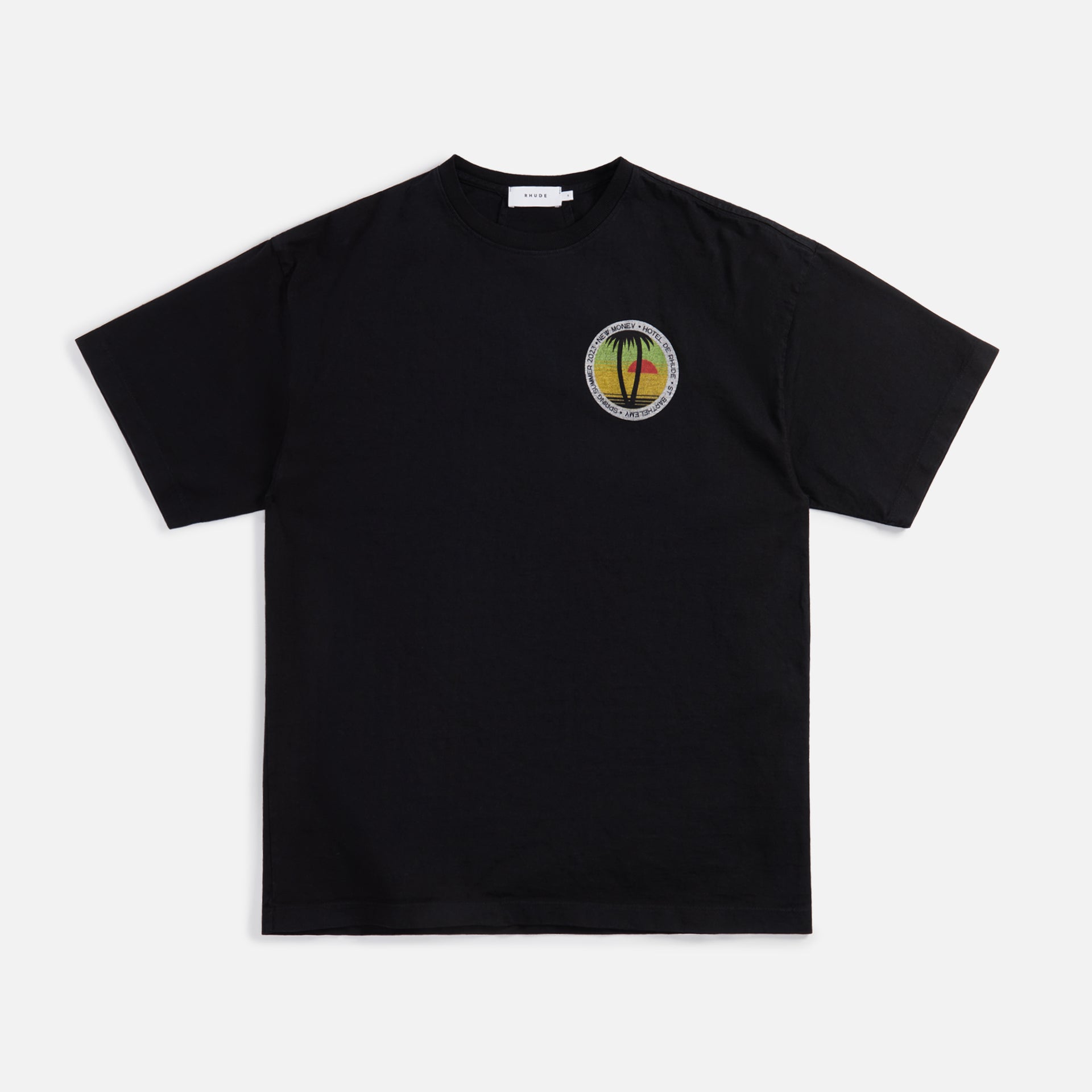 Rhude Twin Palms Tee - Vintage Black