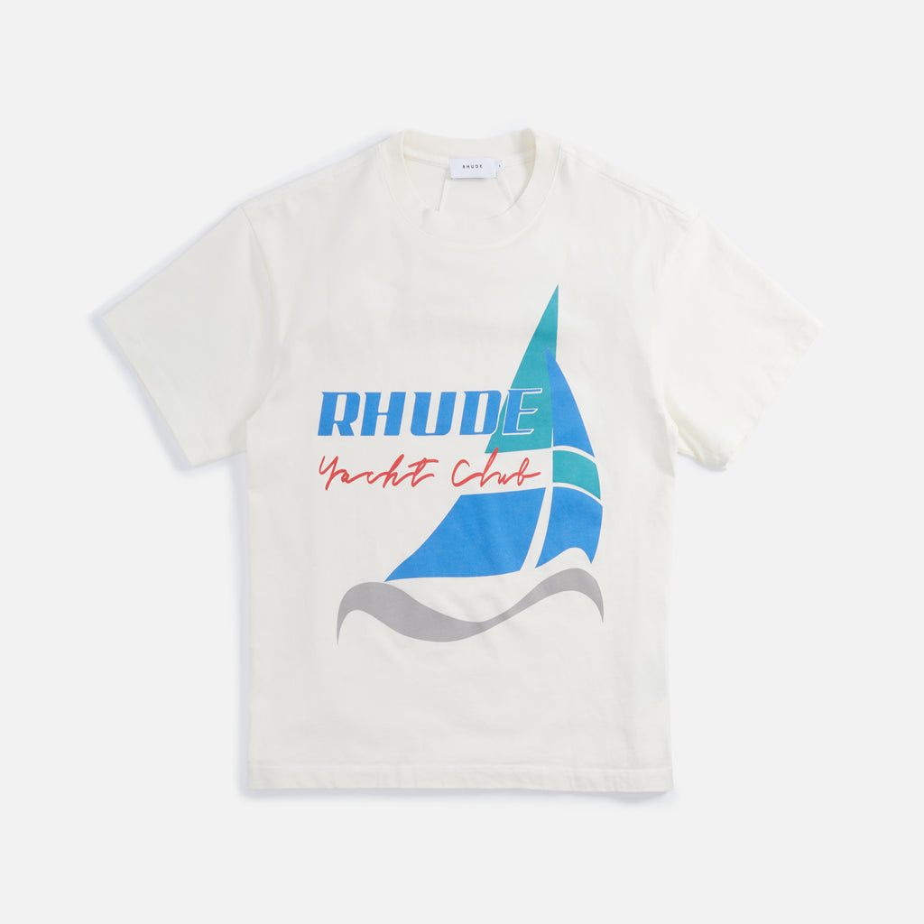 Rhude Track Logo Tee S / Vtg White