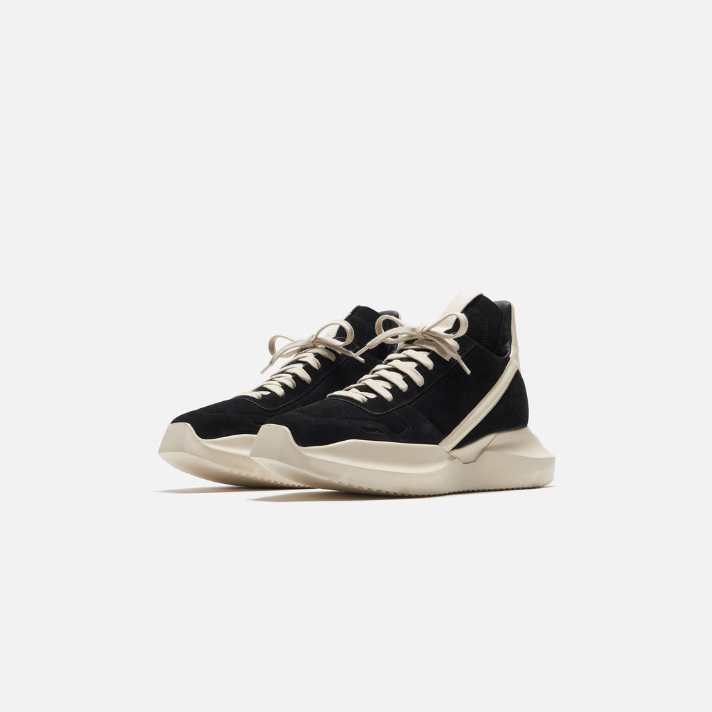 Rick Owens Scarpe Pelle Geth Runner - Black / Milk – Kith