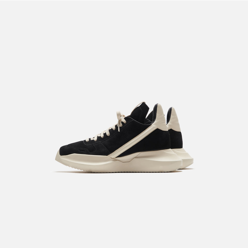 Rick Owens Scarpe Pelle Geth Runner - Black / Milk – Kith