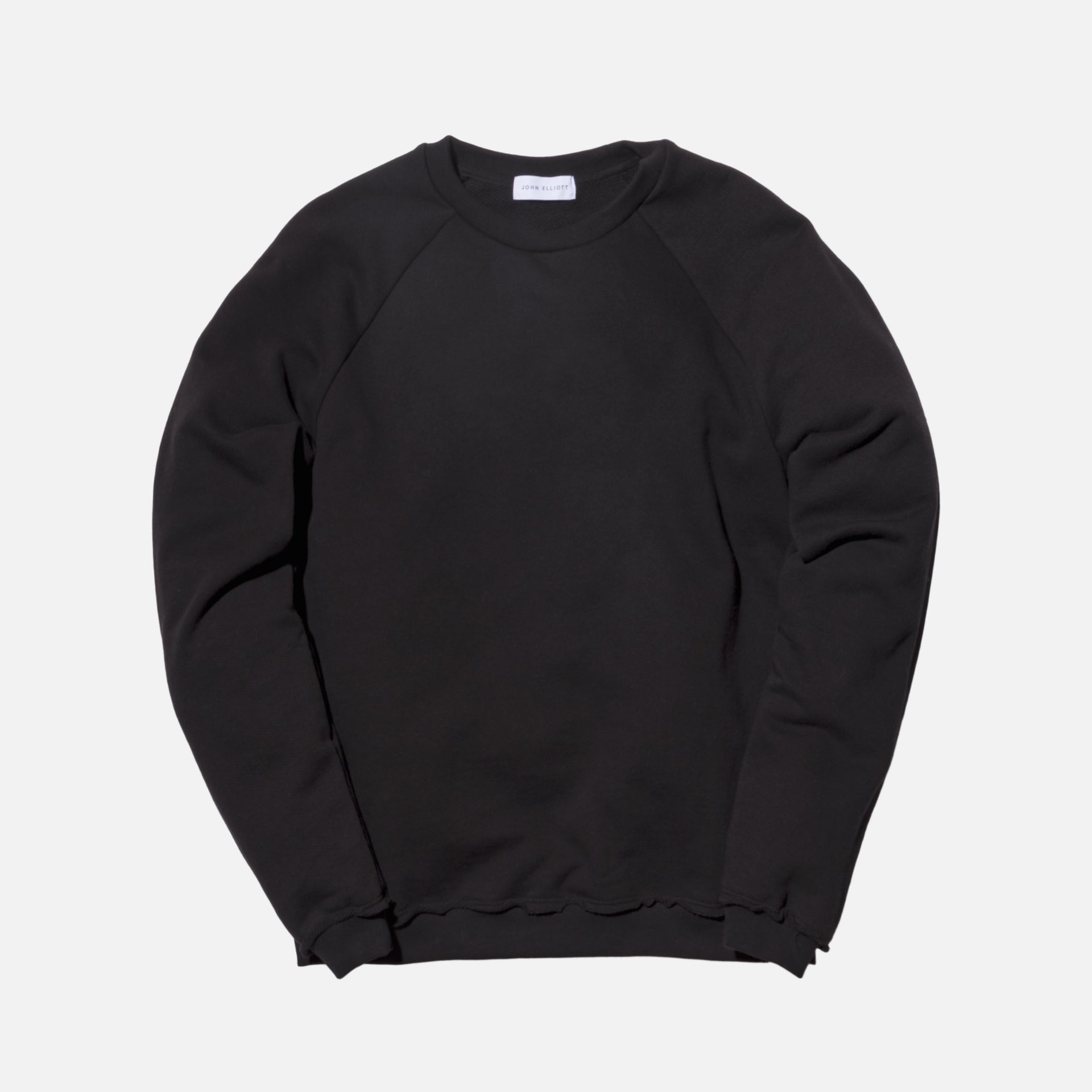 John Elliott Raw Edge Raglan Crewneck - Black