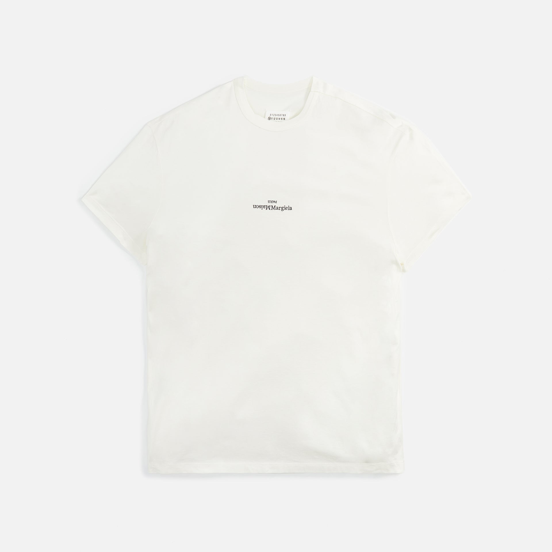 Margiela Upside Down Logo Tee - White