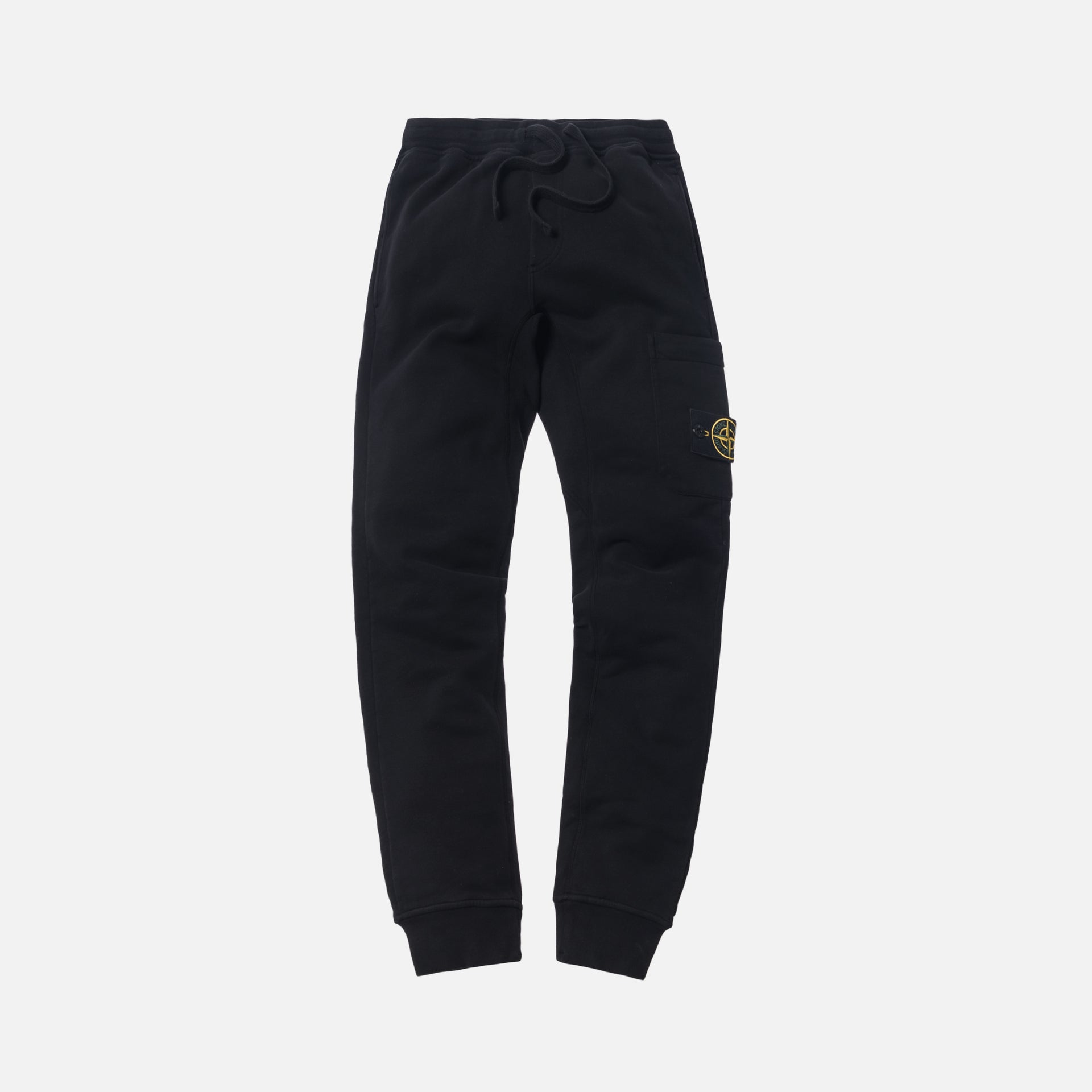 Stone Island Brushed Cotton Garment Dyed Sweatpant - Black