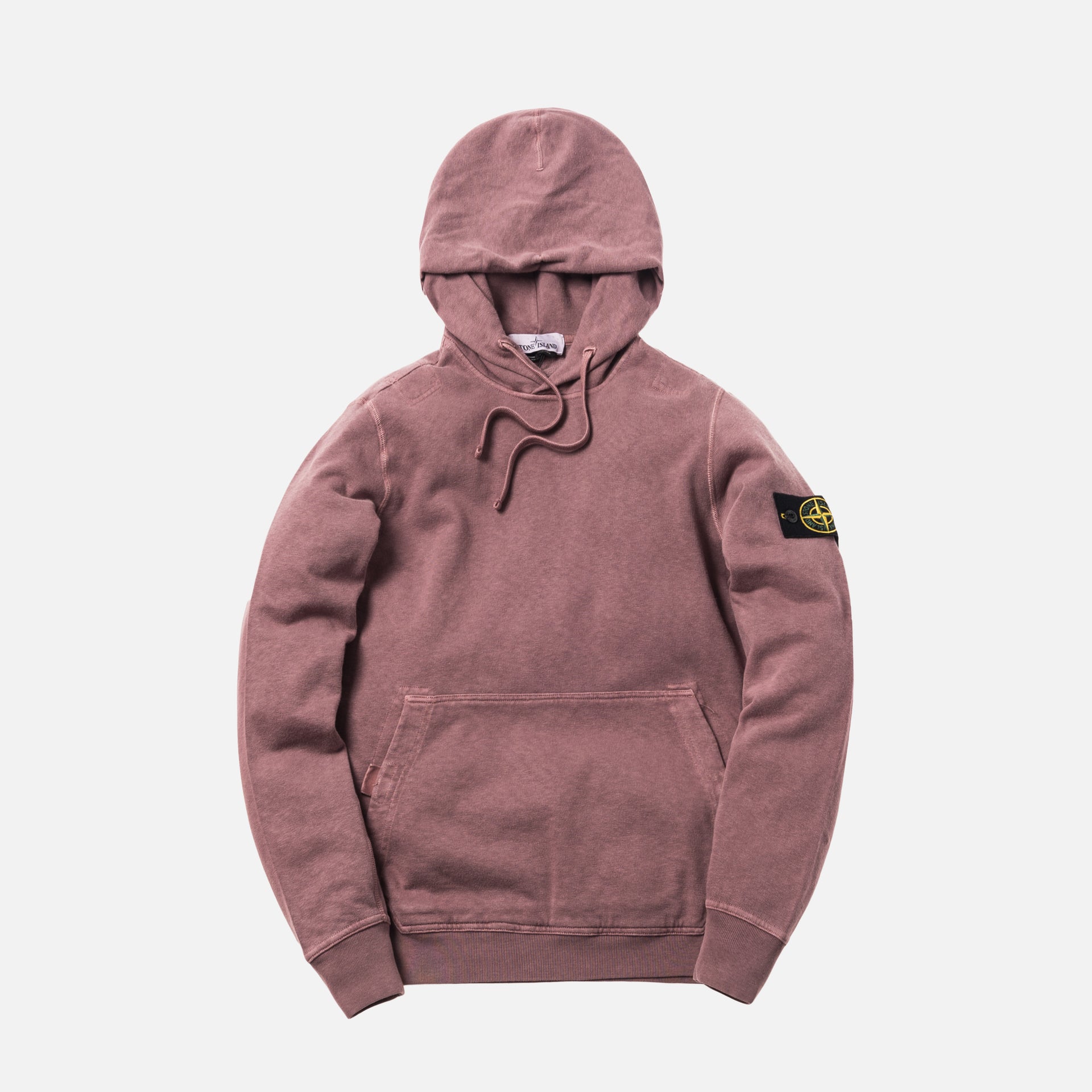 Stone Island Garment Dyed Old Effect Hoodie - Rose Quartz