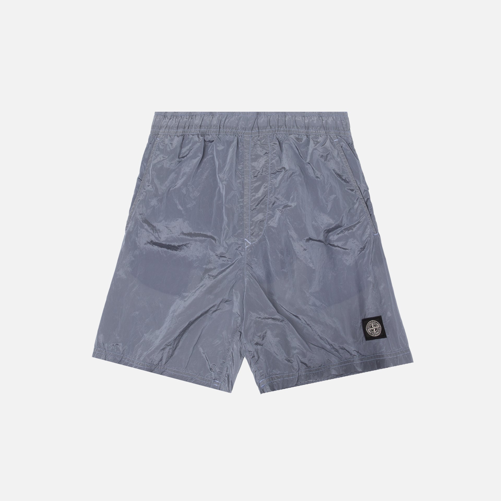 Stone Island Nylon Metal Mid Length Garment Dyed Logo Swim Shorts - Lavender