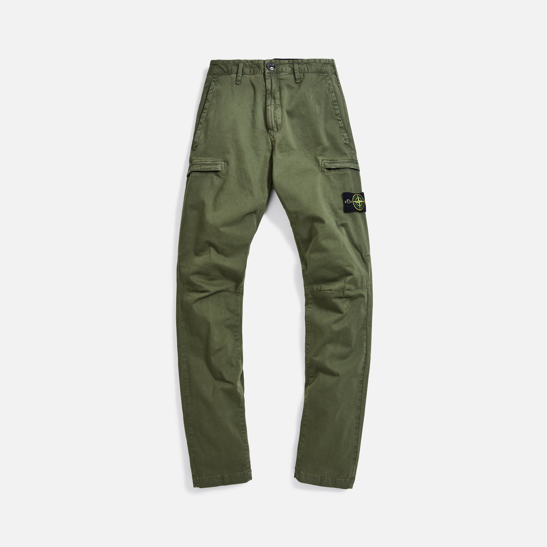Stone Island Garment Dyed Broken Twill Pants - Dark Olive